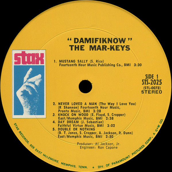 The Mar-Keys : Damifiknow! (LP, Album)