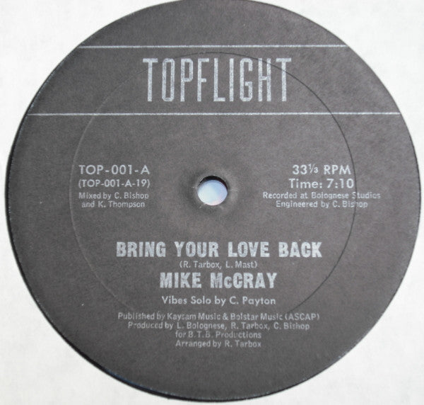 Michael McCray : Bring Your Love Back (12", Fir)