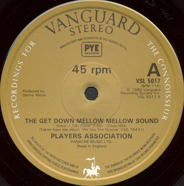 The Players Association : The Get Down Mellow Mellow Sound (12", Single)