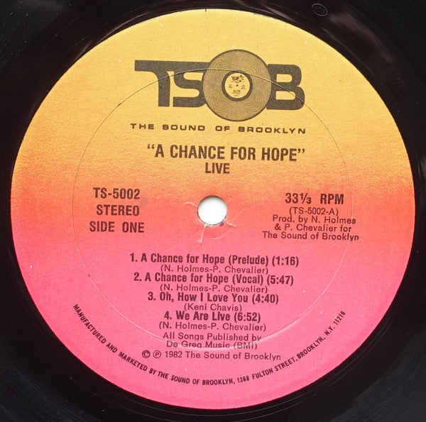 The Live Band : A Chance For Hope (LP, Album)
