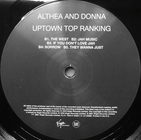 Althea & Donna : Uptown Top Ranking (LP, Album, RE)