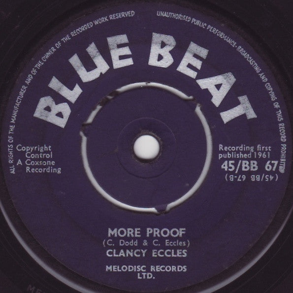 Clancy Eccles : Freedom / More Proof (7", Single, 3 P)