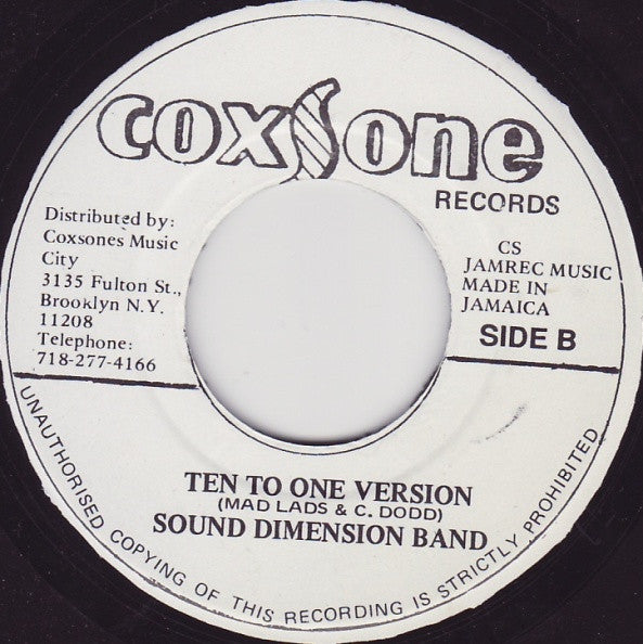 The Mad Lads (2) : Ten To One (7", RP)
