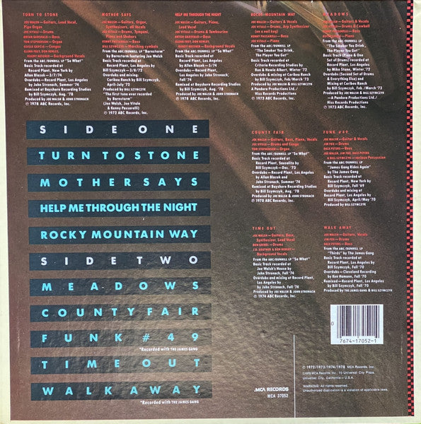 Joe Walsh : The Best Of Joe Walsh (LP, Comp, RE, Pin)