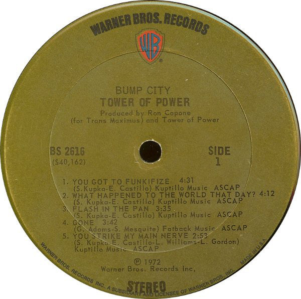 Tower Of Power : Bump City (LP, Album, San)