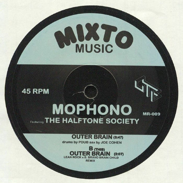 Mophono Featuring The Halftone Society : Outer Brain (7", Single)