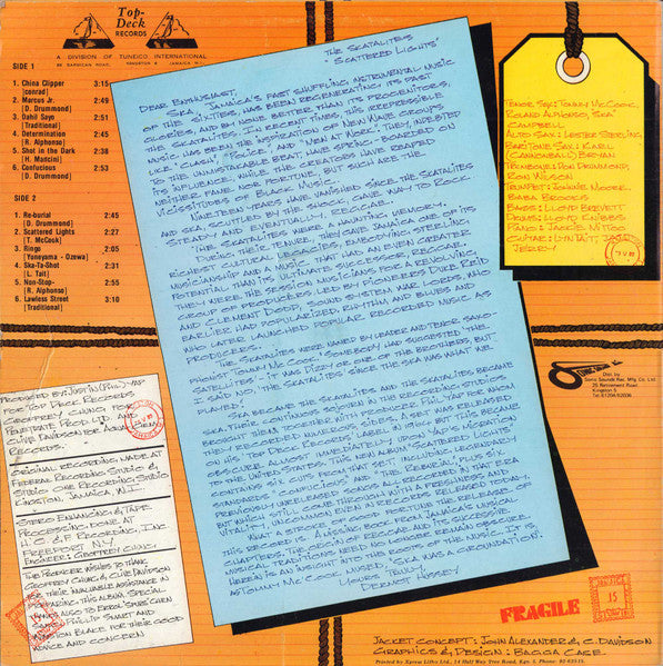 The Skatalites : Scattered Lights (LP, Album, RE, Blu)