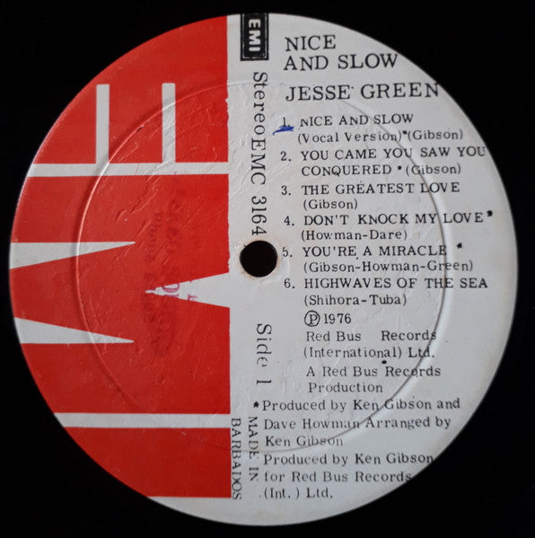 Jesse Green : Nice And Slow (LP, Album)