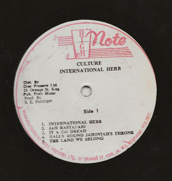 Culture : International Herb (LP, Album)
