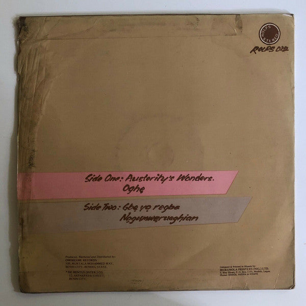 Prince Mochicobay And His Melody Makers : Austerity's Wonders (LP, Album)