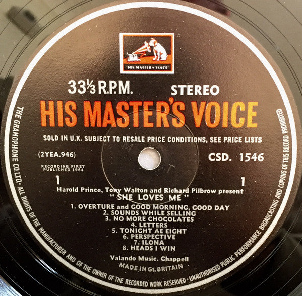 Jerry Bock, Sheldon Harnick - Anne Rogers, Gary Raymond, Gary Miller (2), Rita Moreno : She Loves Me  (LP)