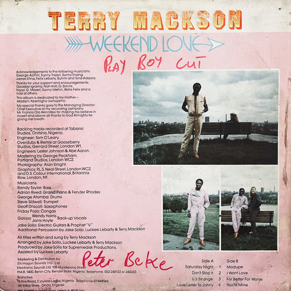 Terry Mackson : Weekend Love (LP, Album)