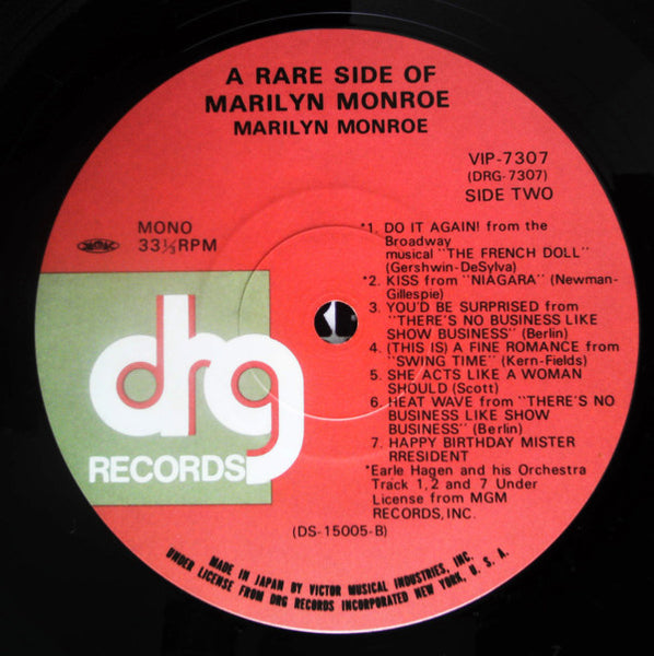 Marilyn Monroe : Never Before And Never Again (LP, Comp, Mono)