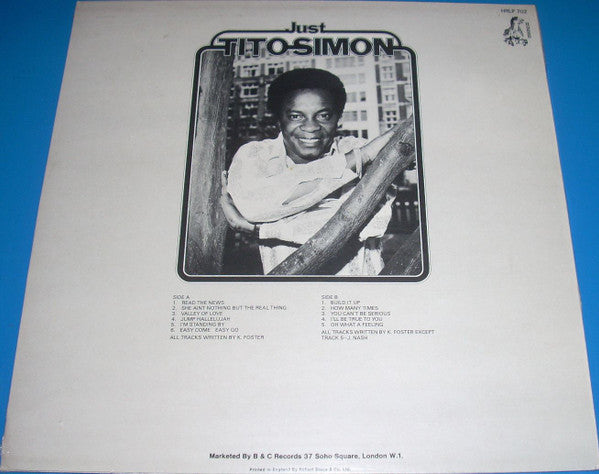 Tito Simon : Just (LP, Album)