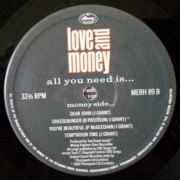Love And Money : All You Need Is... (LP)