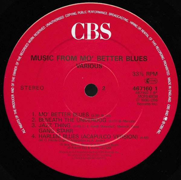 Branford Marsalis Quartet Featuring Terence Blanchard : Music From Mo' Better Blues (LP, Album)