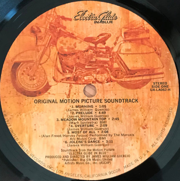 James William Guercio : Electra Glide In Blue (Original Motion Picture Soundtrack) (LP, Album, All)