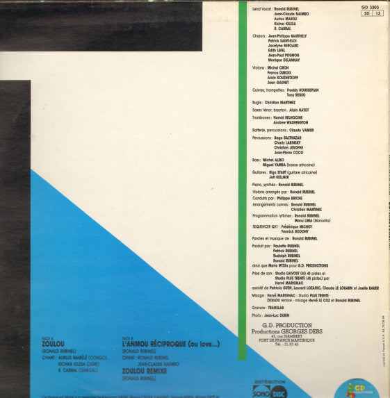 Ronald Rubinel : Zoulou (LP, Album)