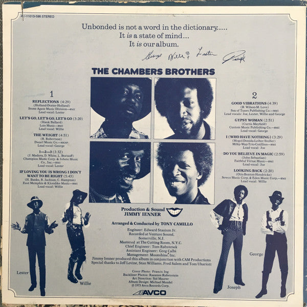 The Chambers Brothers : Unbonded (LP, Album)