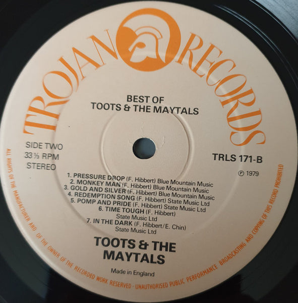 Toots & The Maytals : The Best Of Toots And The Maytals (LP, Comp, Ora)