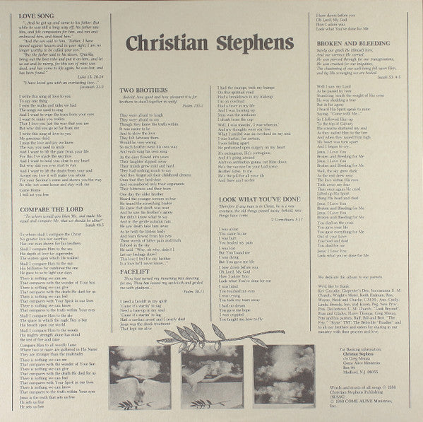 Christian Stephens : Christian Stephens (LP)