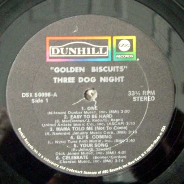 Three Dog Night : Golden Bisquits (LP, Comp, Gat)