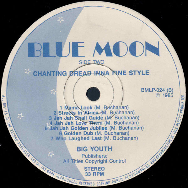 Big Youth : The Chanting Dread Inna Fine Style (LP, Comp, RE)