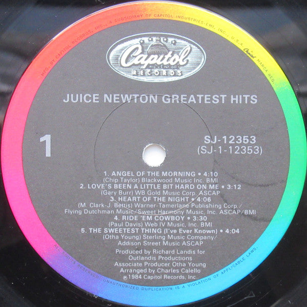 Juice Newton : Greatest Hits (LP, Comp, Win)