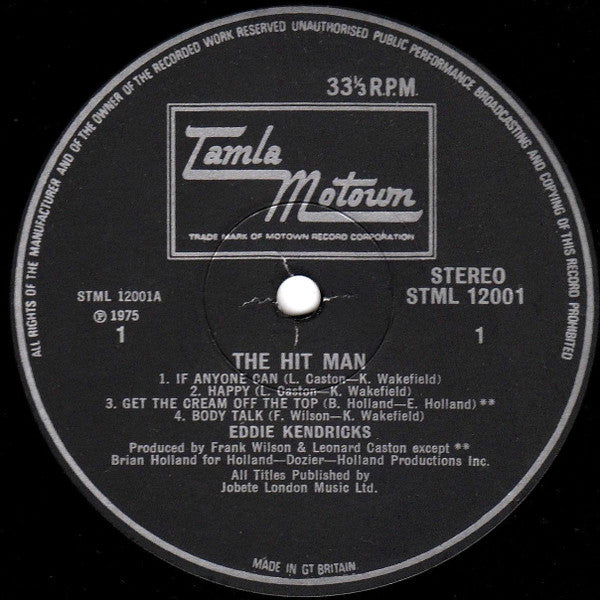 Eddie Kendricks : The Hit Man (LP, Album)