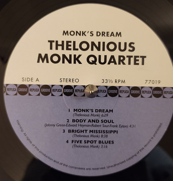 The Thelonious Monk Quartet : Monk's Dream (LP, Album, RE + CD, Album, RE)