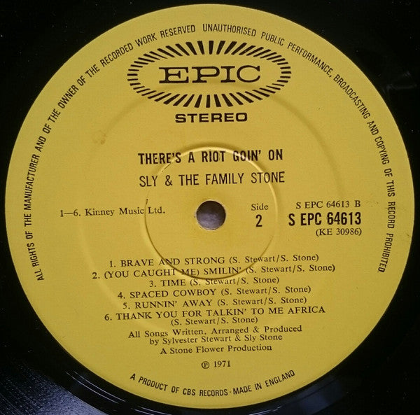 Sly & The Family Stone : There's A Riot Goin' On (LP, Album, Gat)