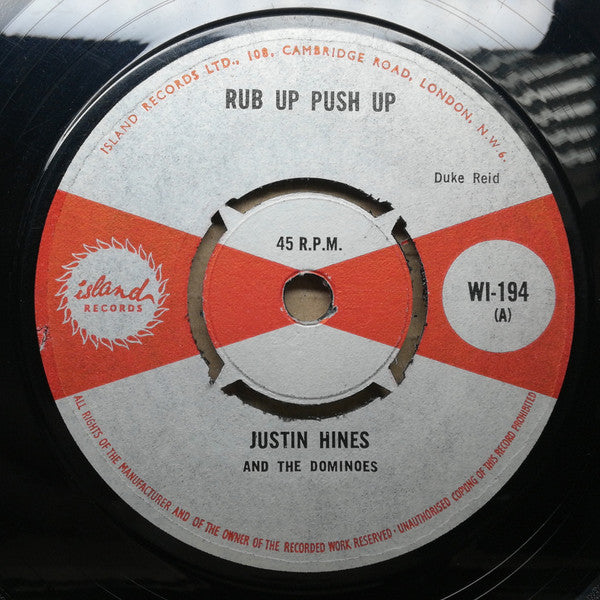 Justin Hinds & The Dominoes : Rub Up Push Up (7", 4-P)