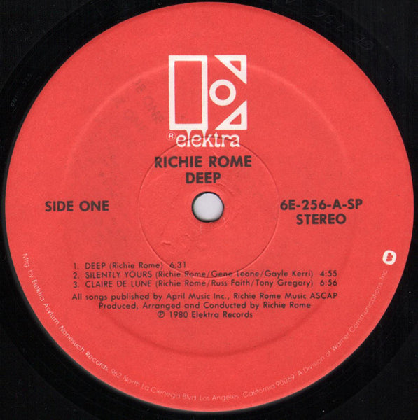 Richie Rome : Deep (LP, Album, SP )