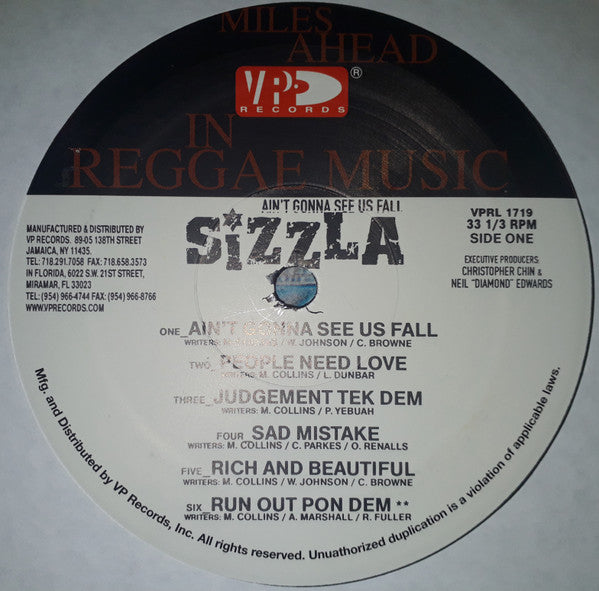 Sizzla : Ain't Gonna See Us Fall (LP, Album)