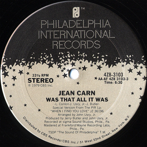 Jean Carn : Was That All It Was (12", Single)