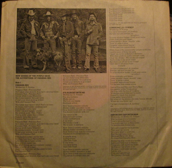 New Riders Of The Purple Sage : The Adventures Of Panama Red (LP, Album, Pit)