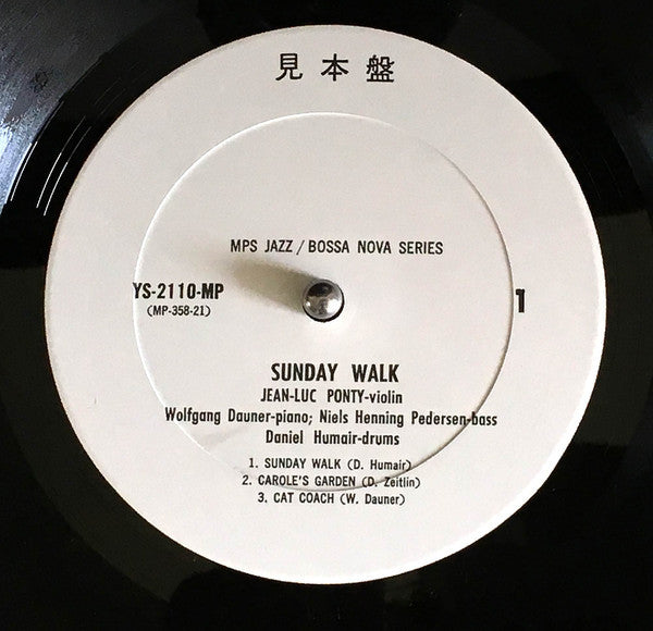 Jean-Luc Ponty : Sunday Walk (LP, Album, Promo, Gat)