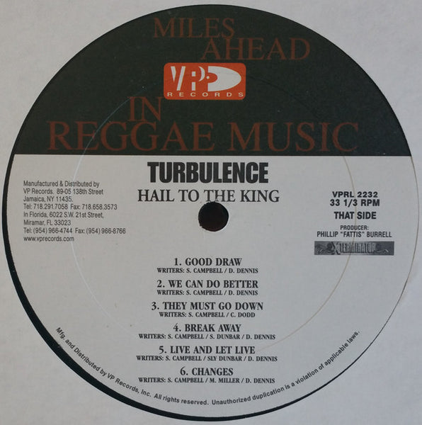 Turbulence (4) : Hail To The King (LP, Album)