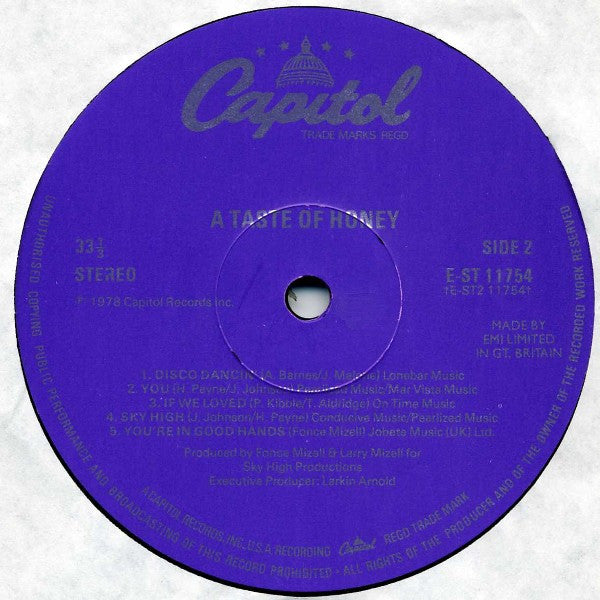 A Taste Of Honey : A Taste Of Honey (LP, Album)