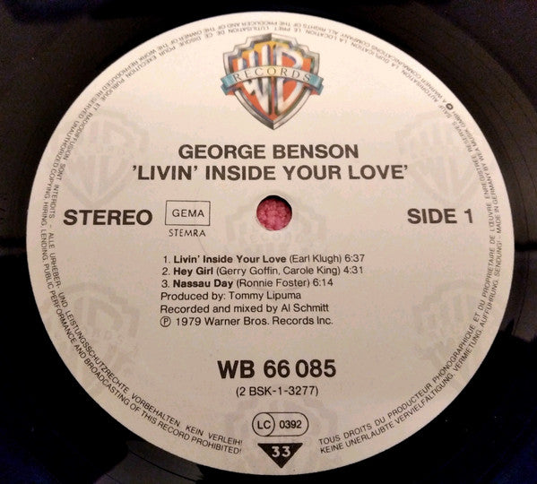 George Benson : Livin' Inside Your Love (2xLP, Album, RE, Gat)