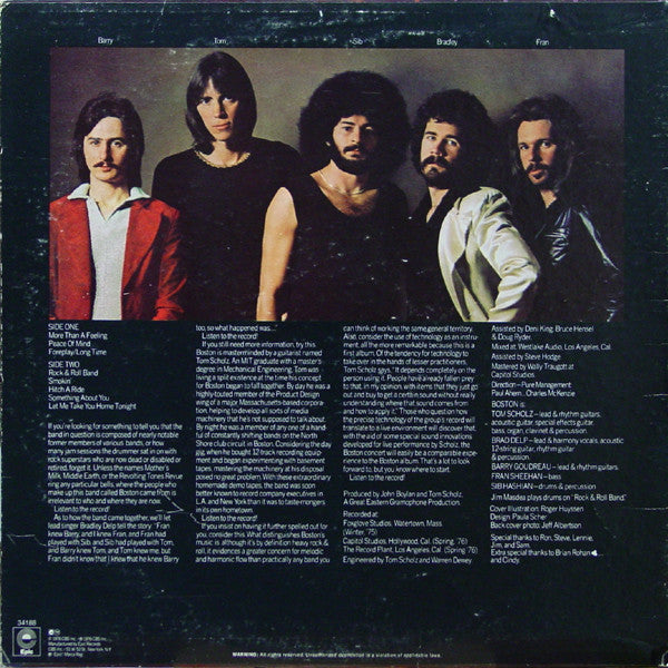 Boston : Boston (LP, Album, RP, Ter)