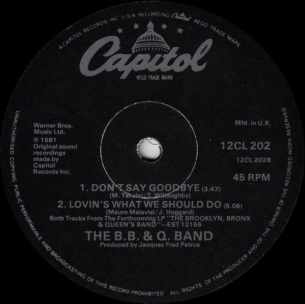 The Brooklyn, Bronx & Queens Band : On The Beat (12")