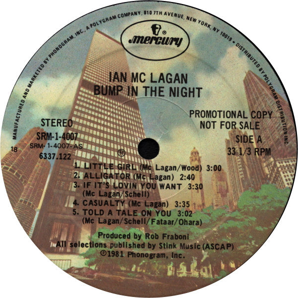 Ian McLagan : Bump In The Night (LP, Album, Promo, Pre)