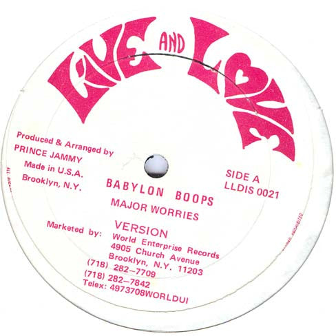 Echo Minott / Major Worries : Gone Back Again / Babylon Boops (12")