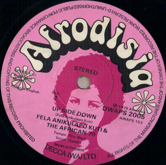 Sandra* Sings With Fela* & Africa 70 : Up Side Down (LP, Album)