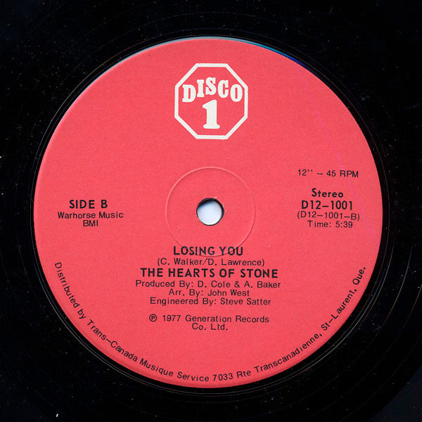 The Hearts Of Stone : Losing You (12")