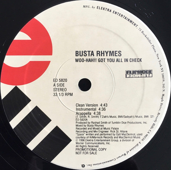 Busta Rhymes : Woo-Hah!! Got You All In Check (12", Single, Promo)