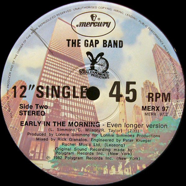 The Gap Band : Early In The Morning (12", Single)