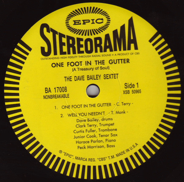 The Dave Bailey Sextet : One Foot In The Gutter: A Treasury Of Soul (LP, Album, RE, RM)