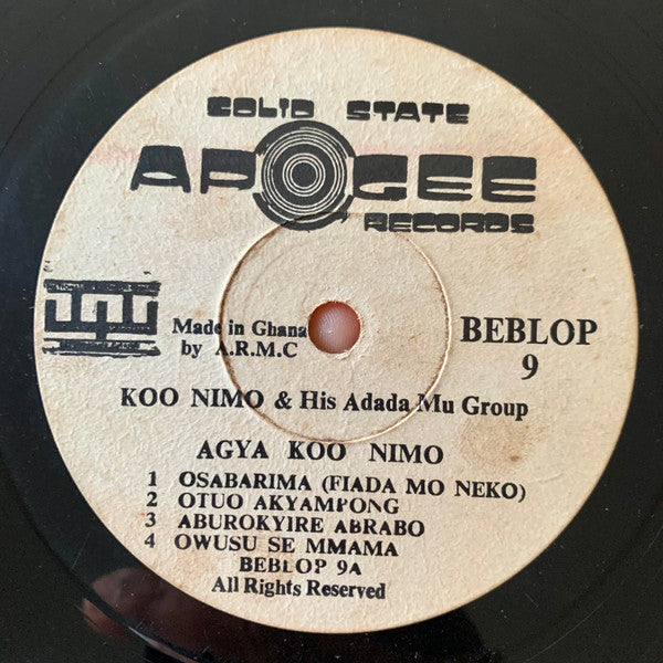 Koo Nimo & His Adada Mu Group* : Agya Koo Nimo (LP, Album)